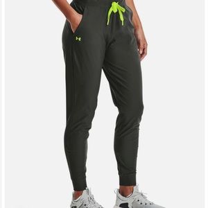 Under Armour Black Joggers with Neon Green Accents